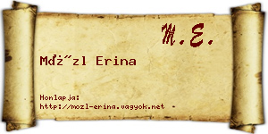 Mözl Erina névjegykártya
